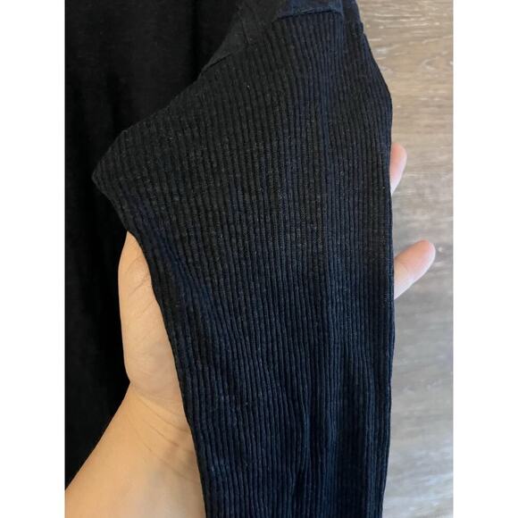 EILEEN FISHER Medium 100% Linen long sleeve Womens T-Shirt Top Chartreuse Blue - Picture 7 of 10